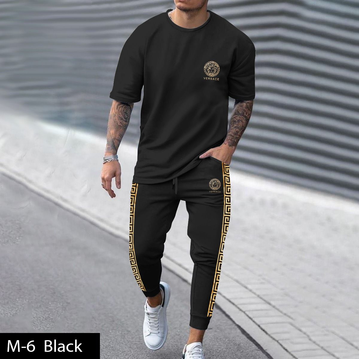 Men's 2 Pcs T-Shirt & Trackpant Set M-6