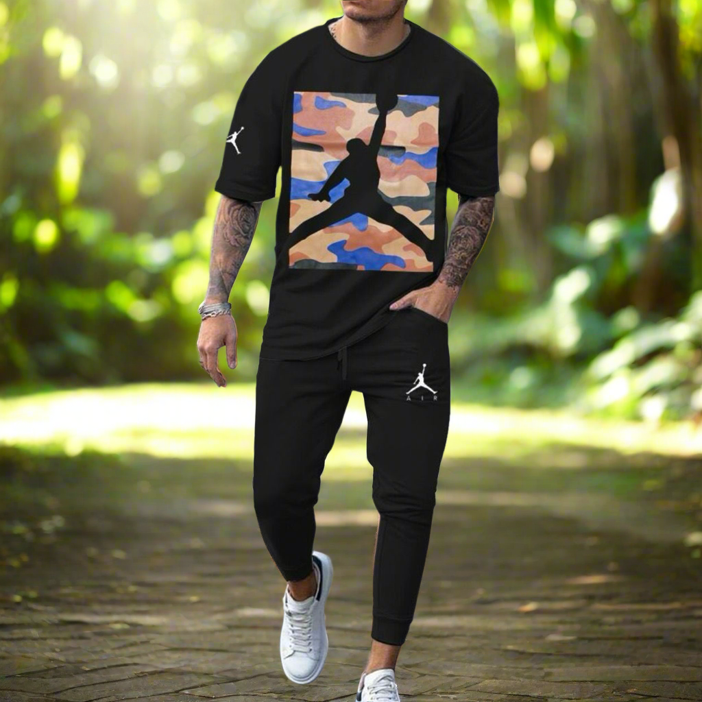 Men's 2 Pcs T-Shirt & Trackpant Set Z-43