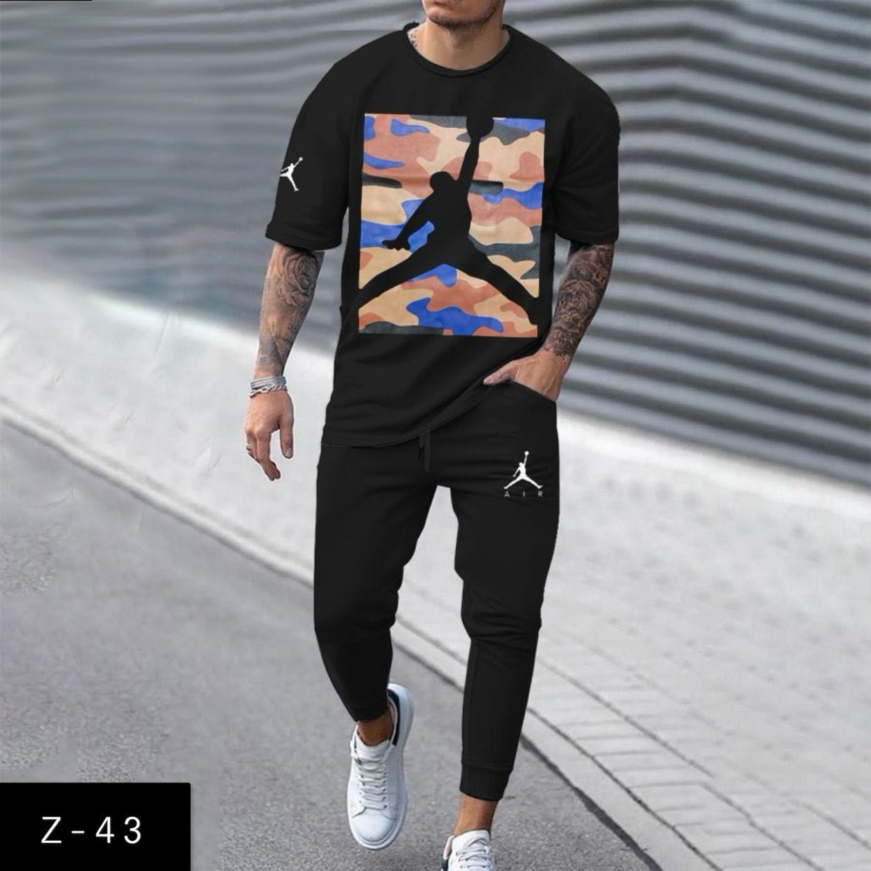 Men's 2 Pcs T-Shirt & Trackpant Set Z-43