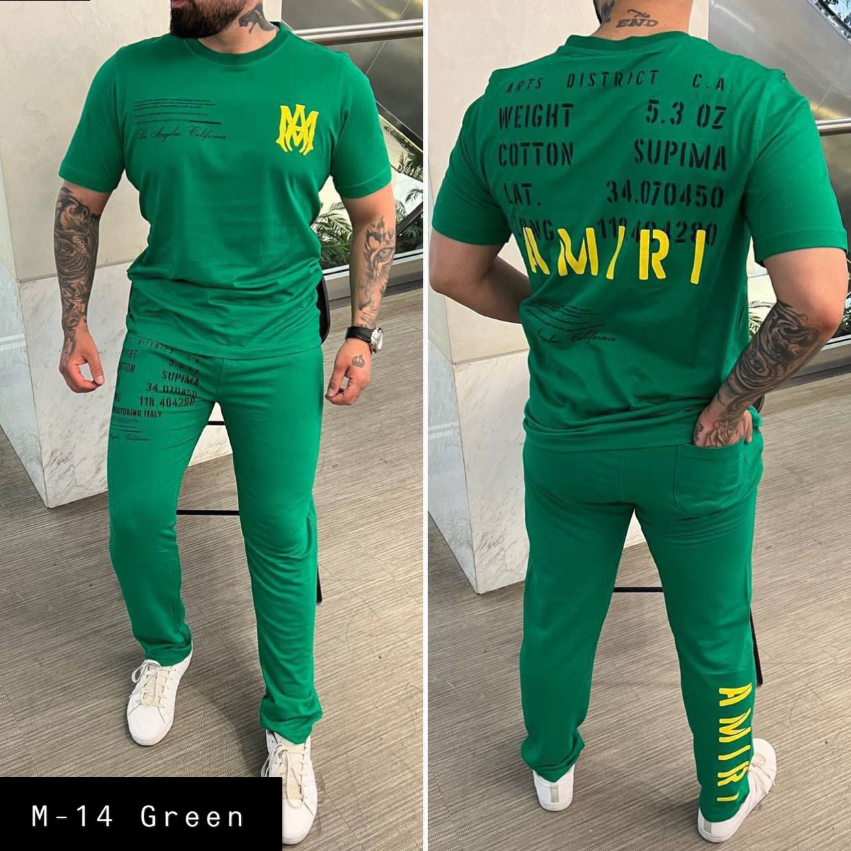Men's 2 Pcs T-Shirt & Trackpant Set M-14