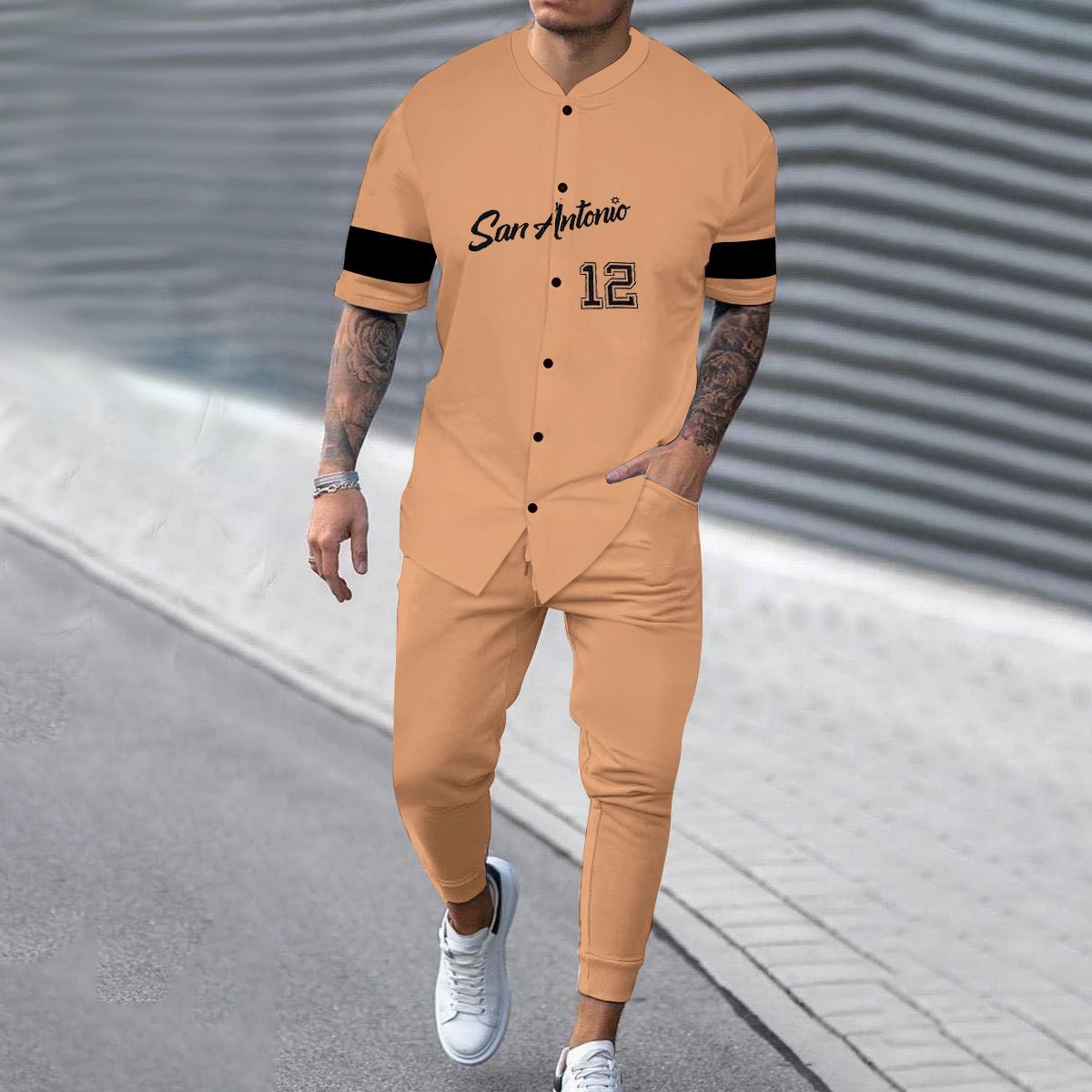 Men's 2 Pcs T-Shirt & Trackpant Set Z-19
