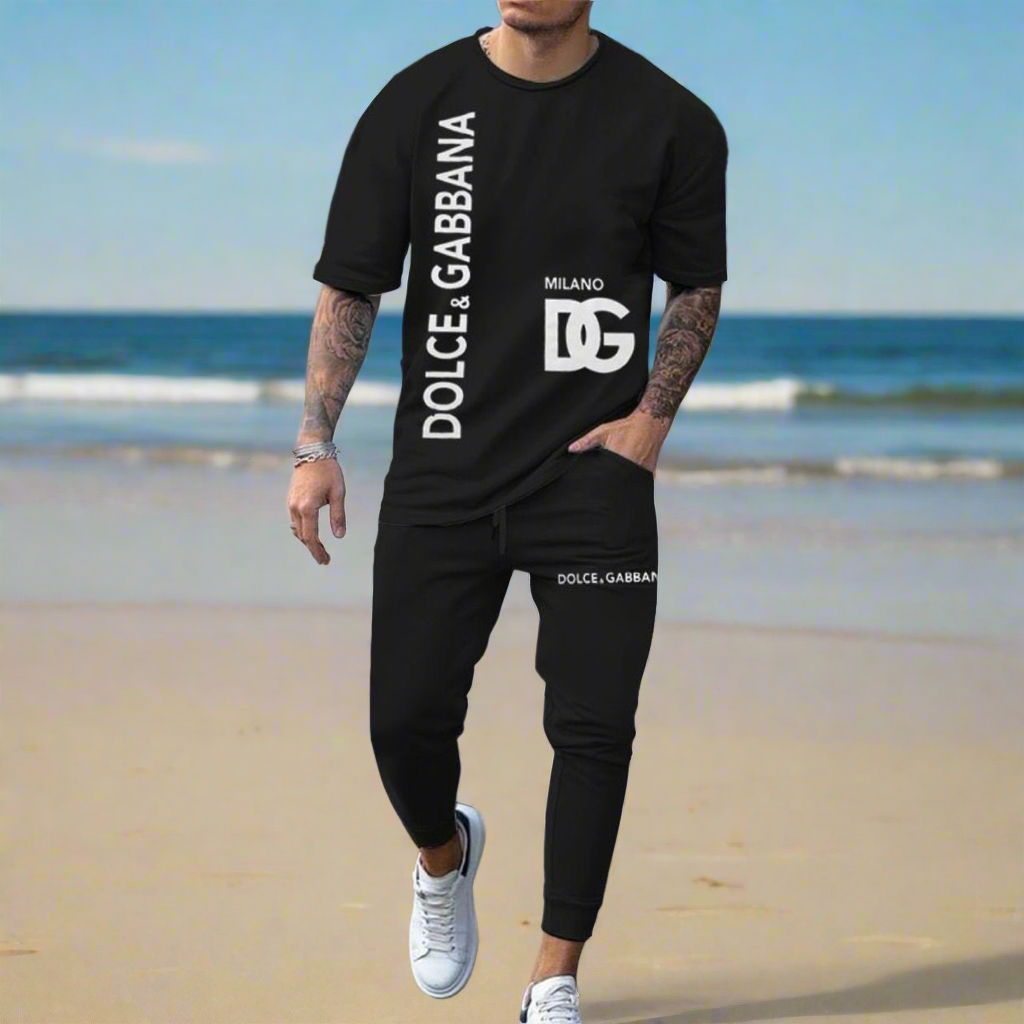 Men's 2 Pcs T-Shirt & Trackpant Set Z-45