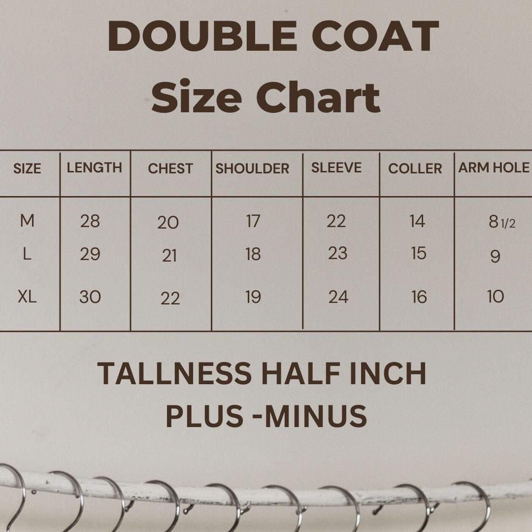 Men's Coat Double Colar Zipper C-26