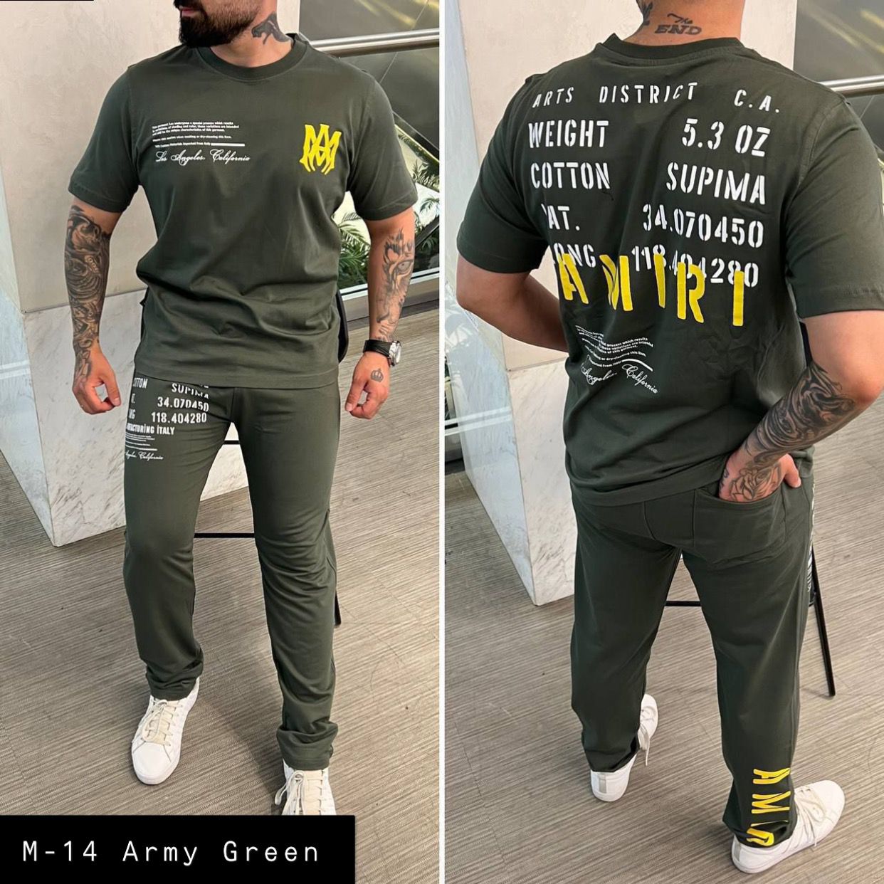 Men's 2 Pcs T-Shirt & Trackpant Set M-14