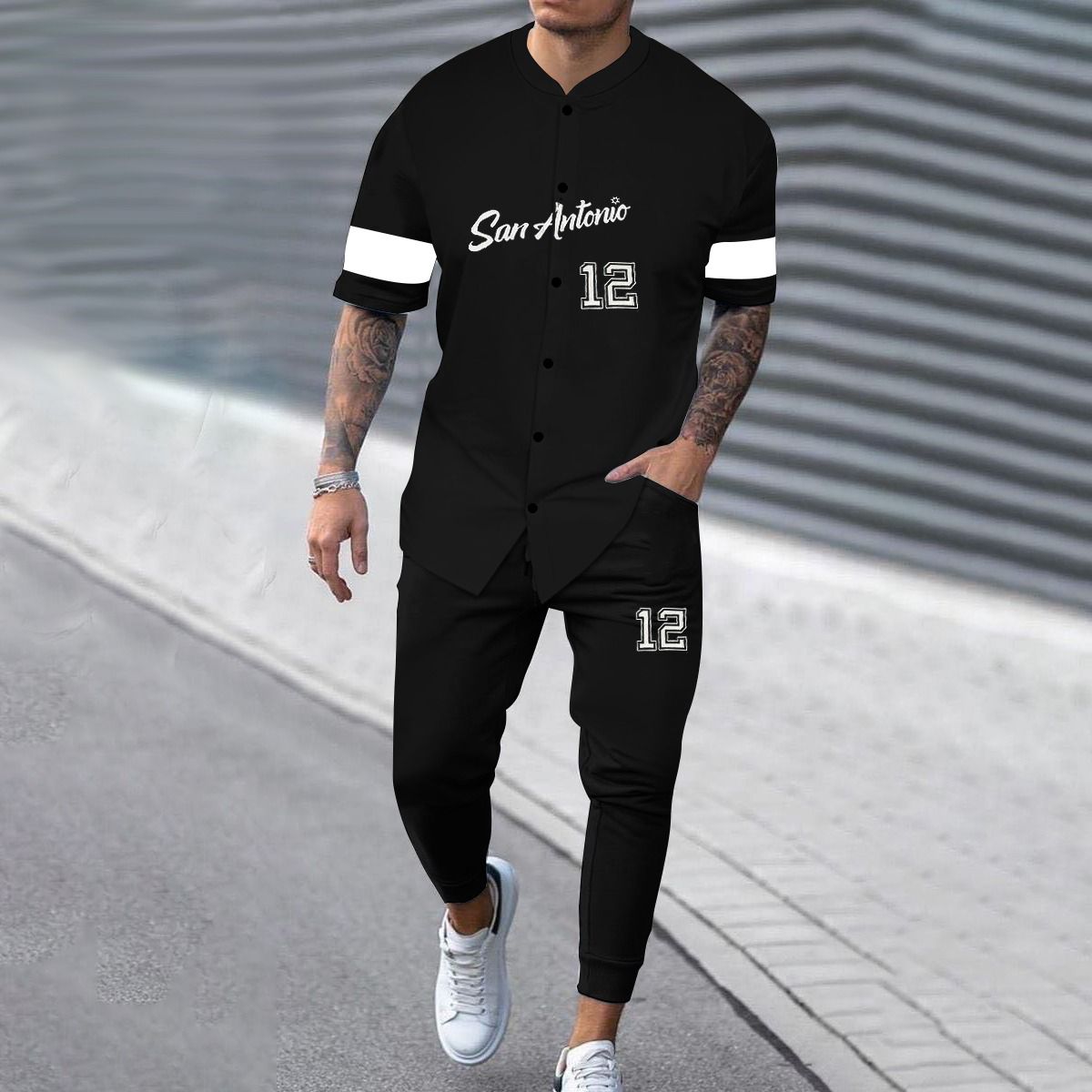 Men's 2 Pcs T-Shirt & Trackpant Set Z-19