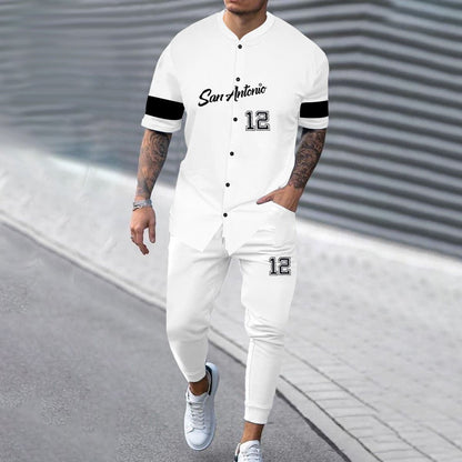 Men's 2 Pcs T-Shirt & Trackpant Set Z-19