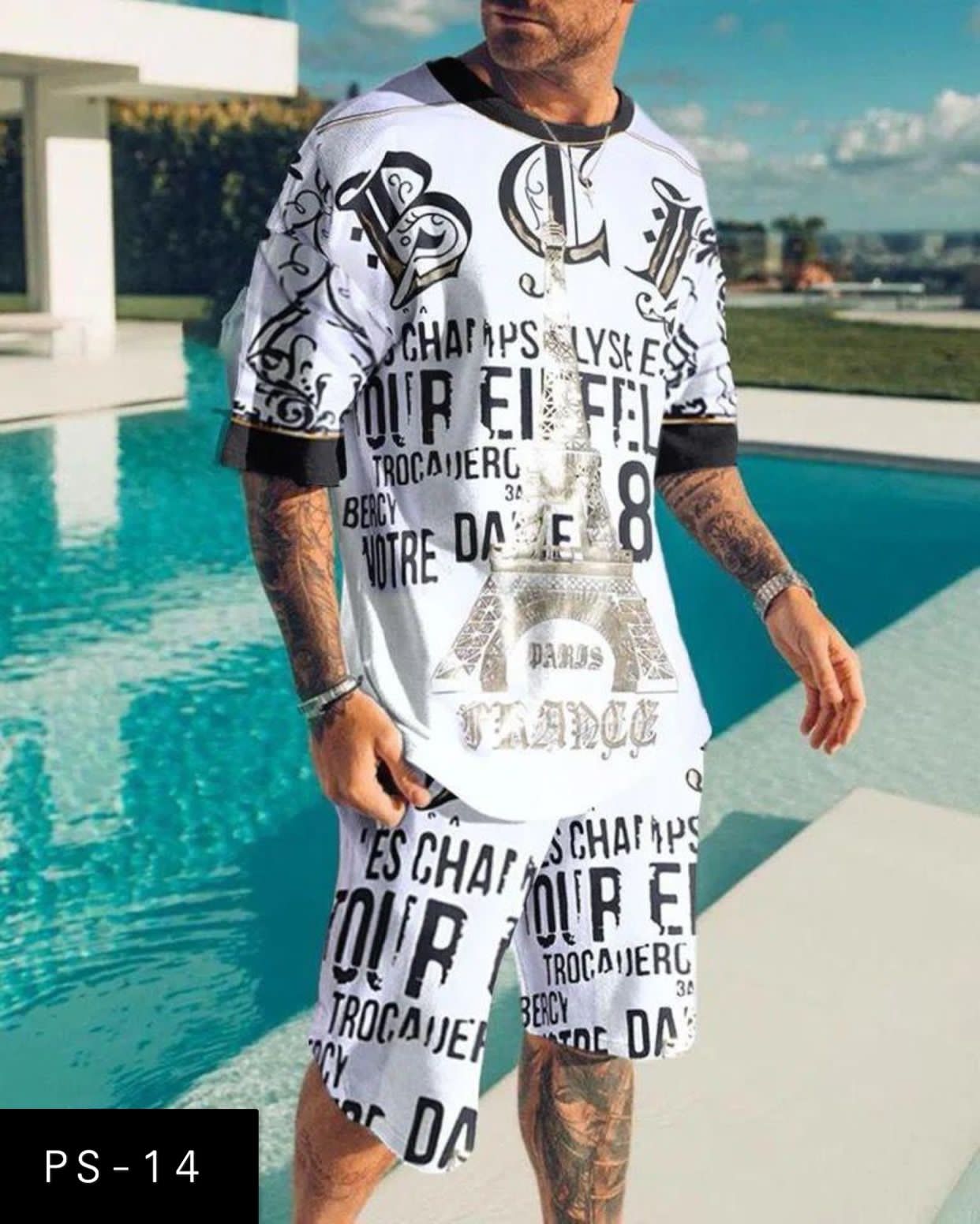 Mens Tshirt & Short Set PS-14