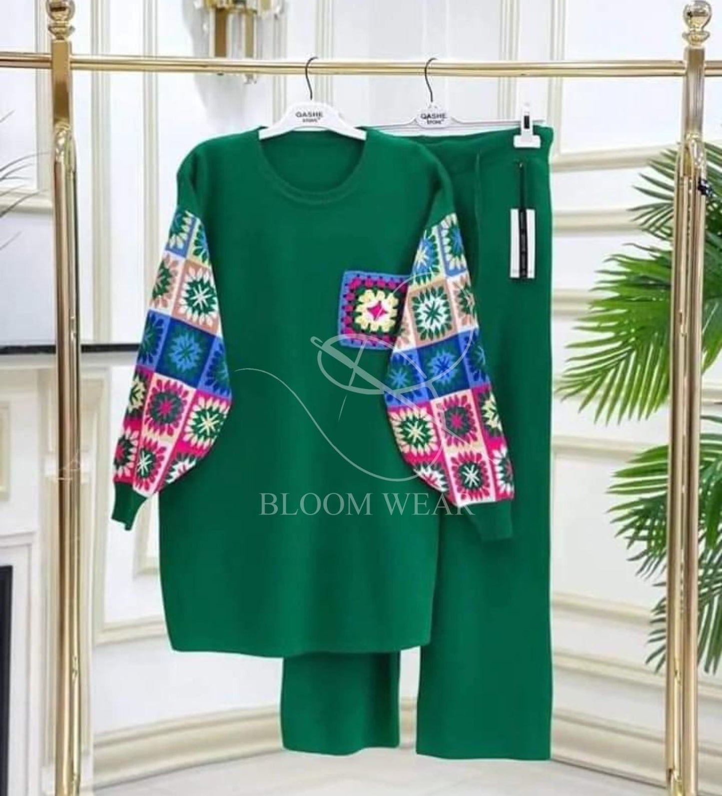 2 Pcs Printed Fleece Co ord Set CH 321