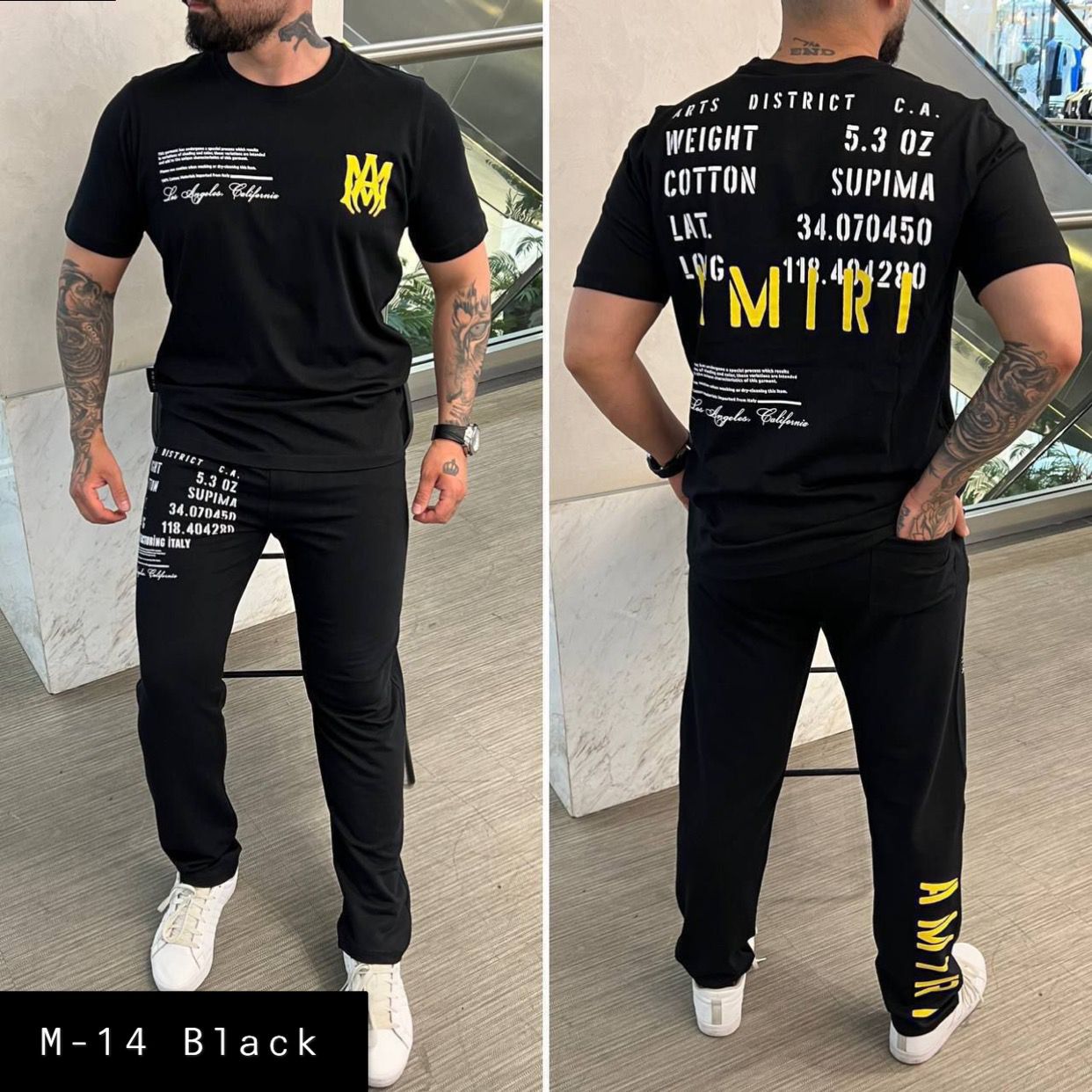 Men's 2 Pcs T-Shirt & Trackpant Set M-14