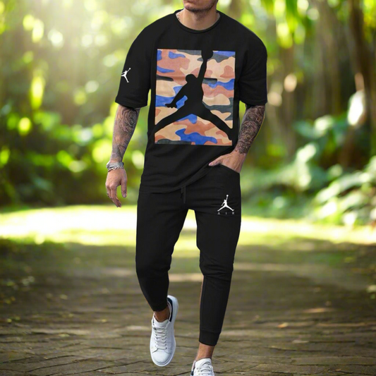 Men's 2 Pcs T-Shirt & Trackpant Set Z-43