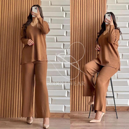 2 Pcs V Neck Winter Outfit LY-0017