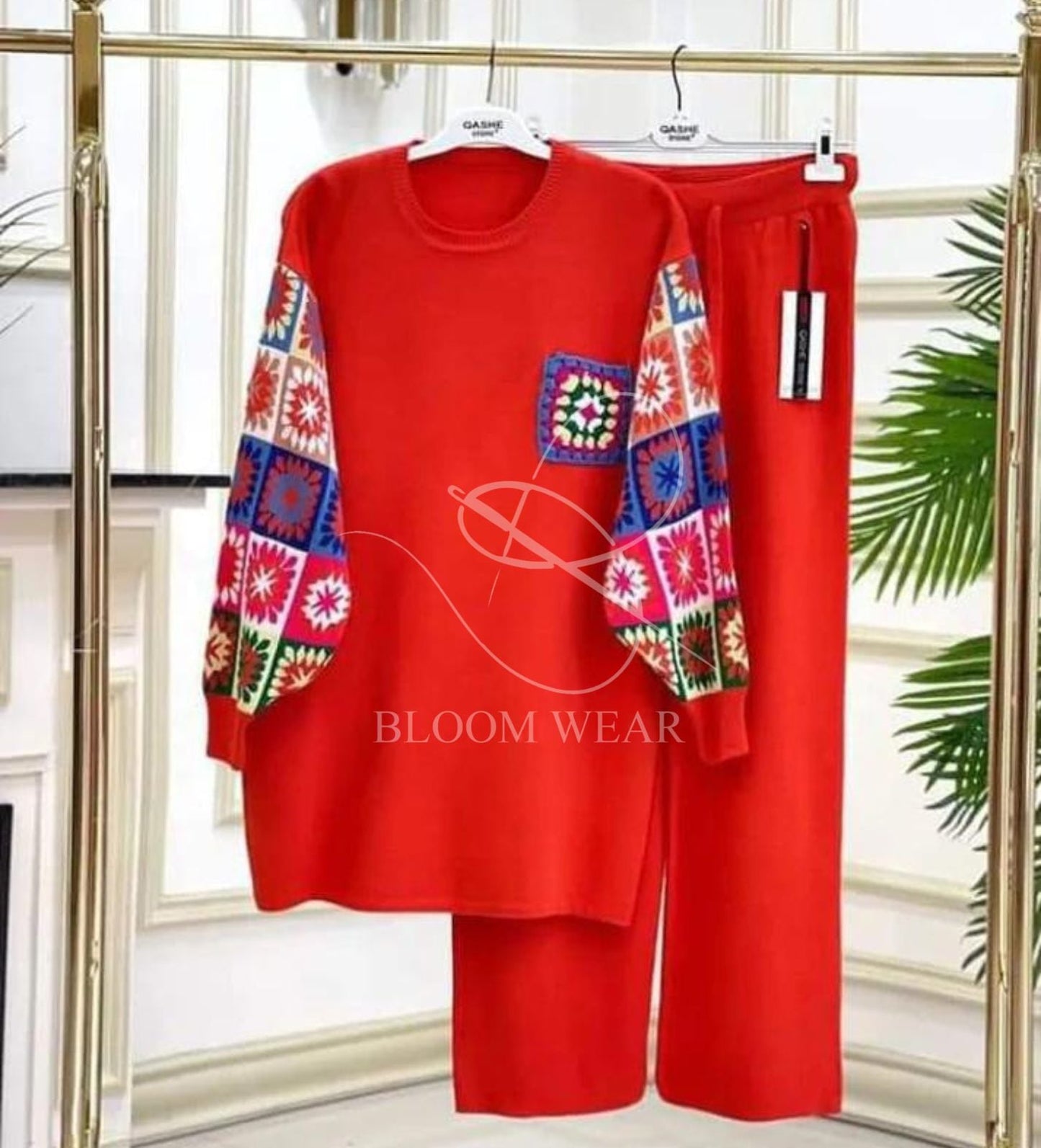 2 Pcs Printed Fleece Co ord Set CH 321