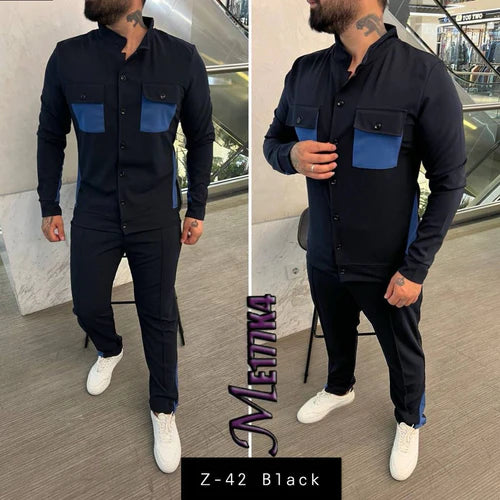 Mens 2 Pcs T-Shirt & Trackpant Set Z-42