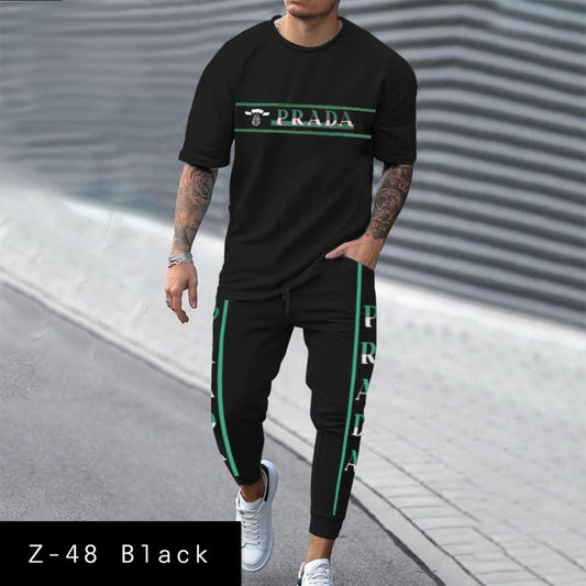 Men's 2 Pcs T-Shirt & Trackpant Set Z-48 Back