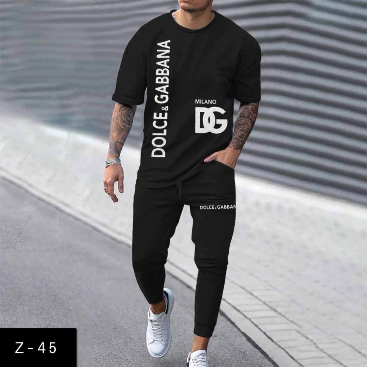 Men's 2 Pcs T-Shirt & Trackpant Set Z-45