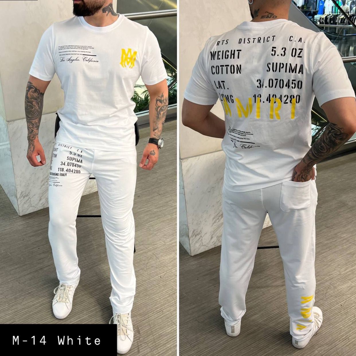 Men's 2 Pcs T-Shirt & Trackpant Set M-14