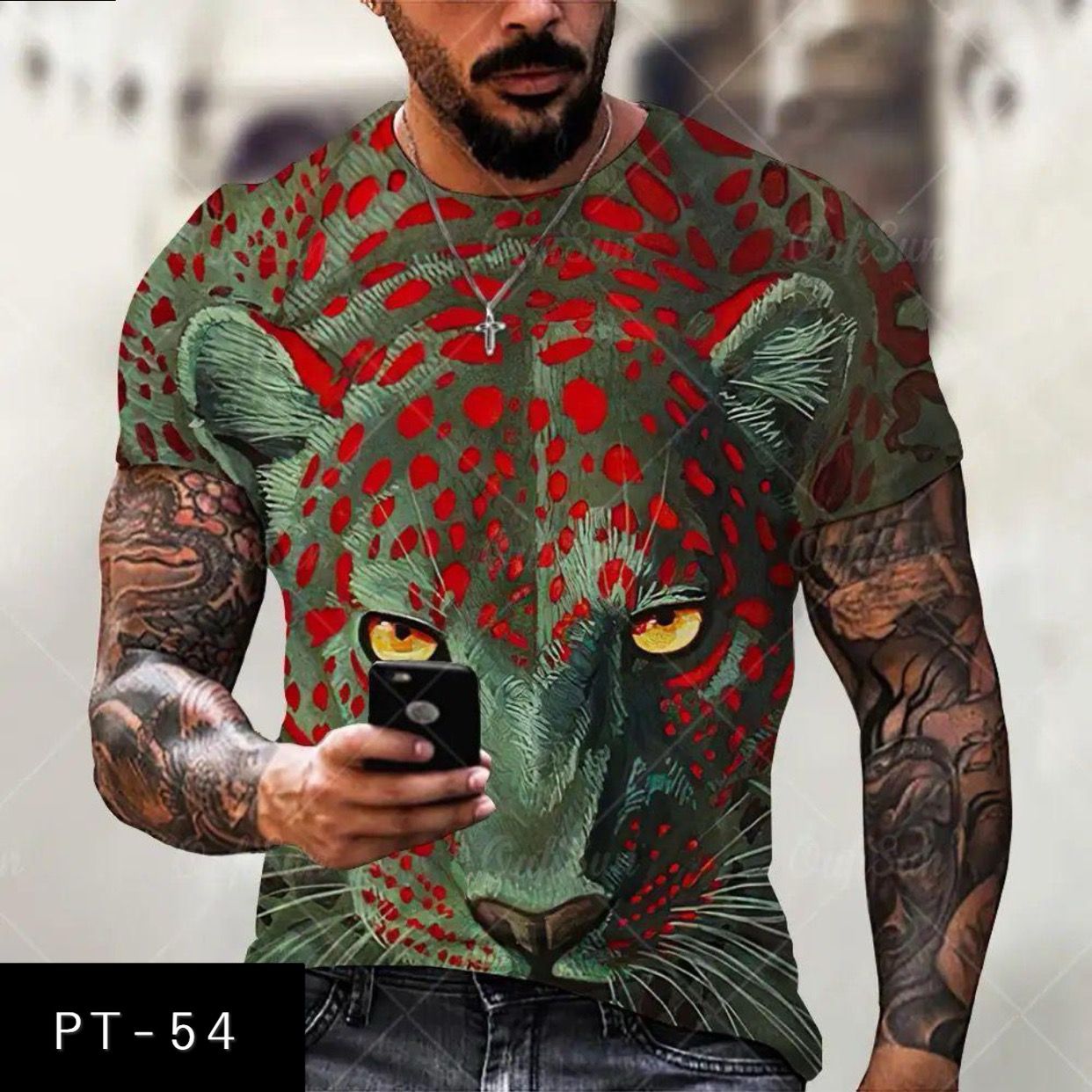 Men's casual 3d t-shirt PT-54