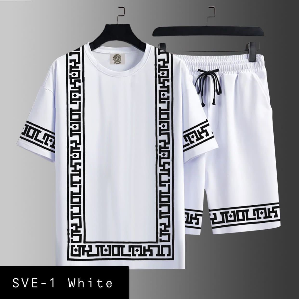 Men's 2 pcs set| Tshirt & Short SVE-1 White