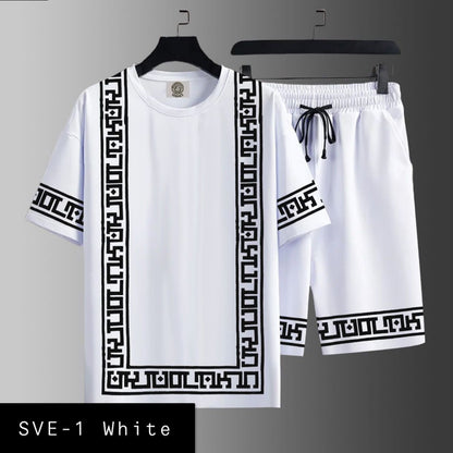 Men's 2 pcs set| Tshirt & Short SVE-1 White