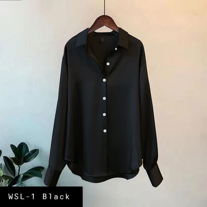 Womens Silk Shirts | Wsl- 1 Black