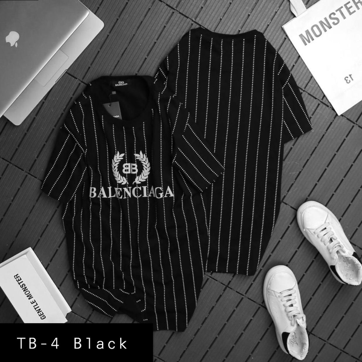 Summer Cotton Tshirts-TB-4 Black