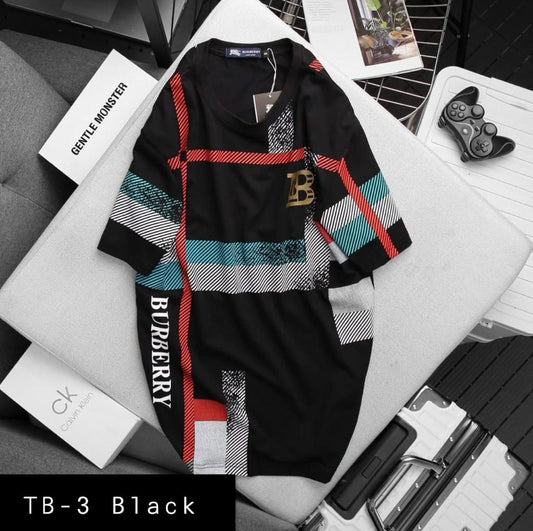 Summer Cotton Tshirts-TB-3 Black