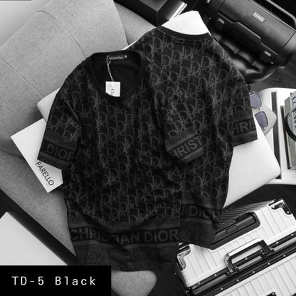 Summer Cotton Tshirts-TD- 5 Black