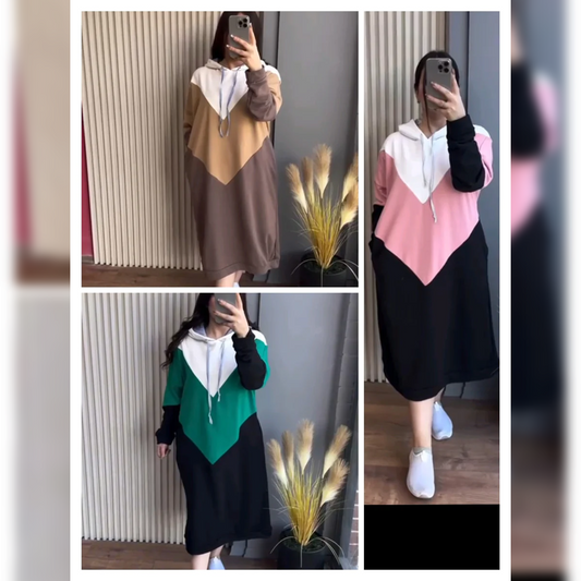 CH 398 Bloom's Warm Fleece Long Hooded Top (Hoodie)