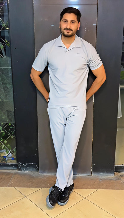 Q-04 DudeDrapes Clean Cut Polo Co-Ord – Pure Class