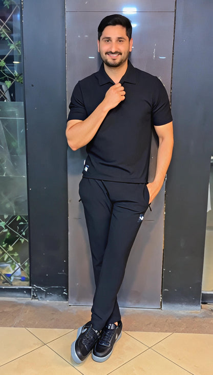 Q-04 DudeDrapes Clean Cut Polo Co-Ord – Pure Class