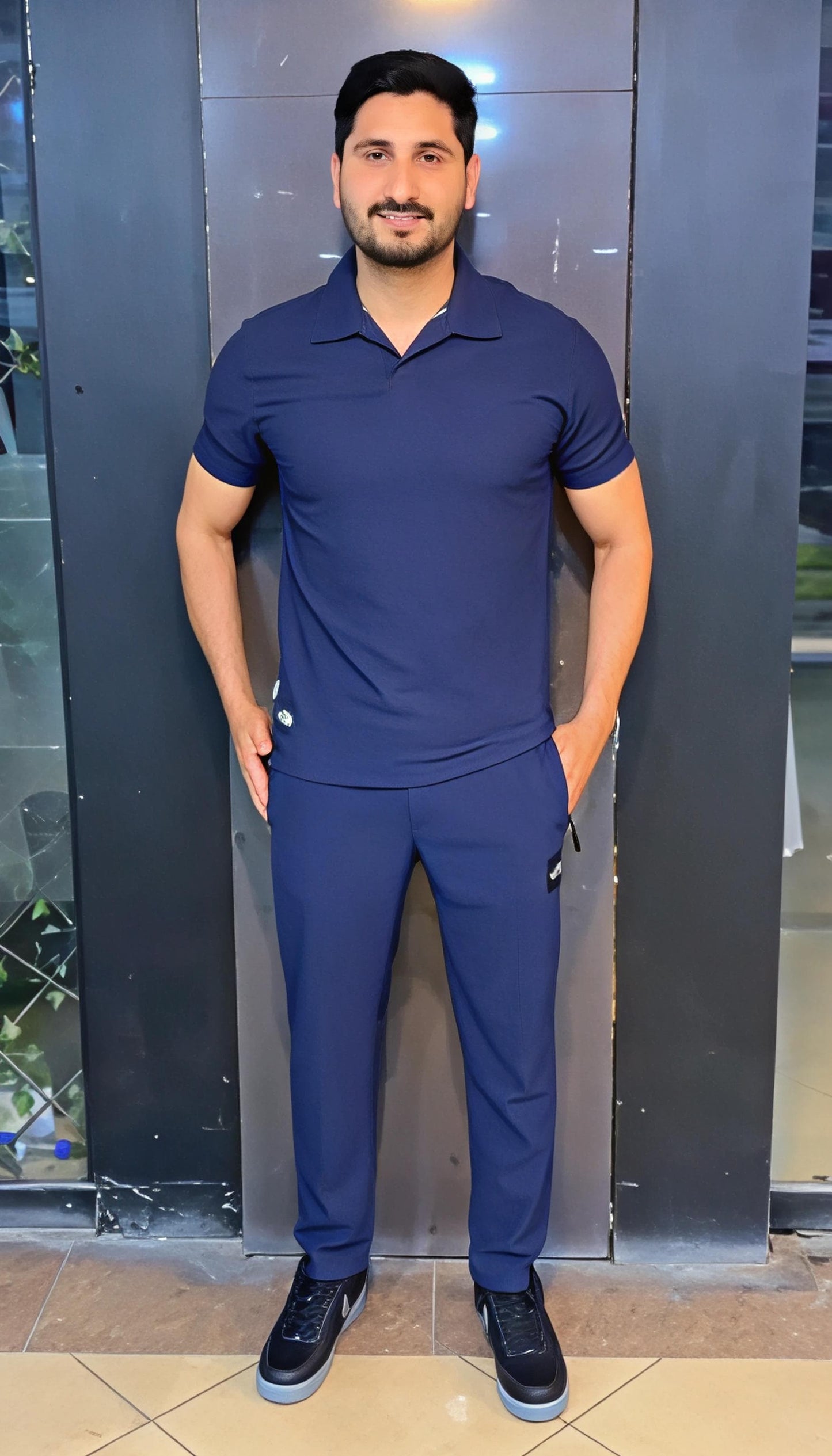 Q-04 DudeDrapes Clean Cut Polo Co-Ord – Pure Class