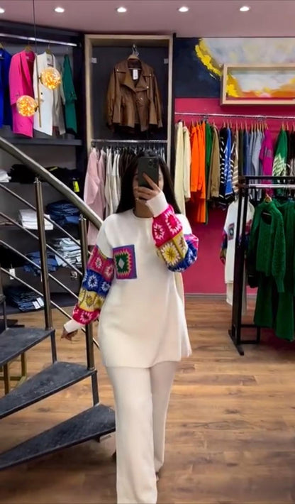 2 Pcs Printed Fleece Co ord Set CH 321