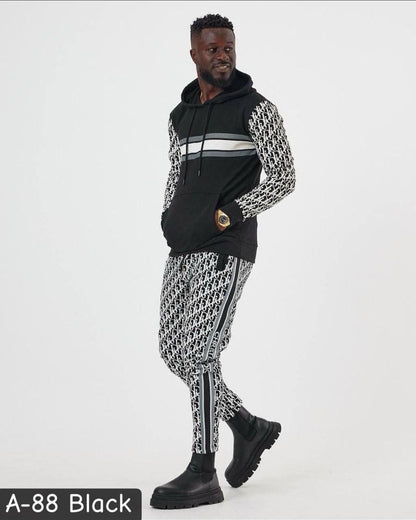 Mens Tracksuit A-88 Black