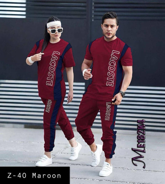 Tshirt Trouser Set Z - 40 MAROON