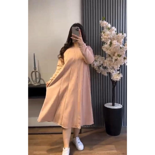 Bloom's Warm Fleece Long Fallen Frock Top CH 394