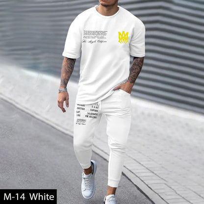 Men's 2 Pcs T-Shirt & Trackpant Set M-14