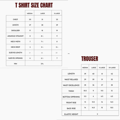 Men's 2 Pcs T-Shirt & Trackpant Set M-12