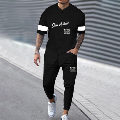 Men's 2 Pcs T-Shirt & Trackpant Set Z-19
