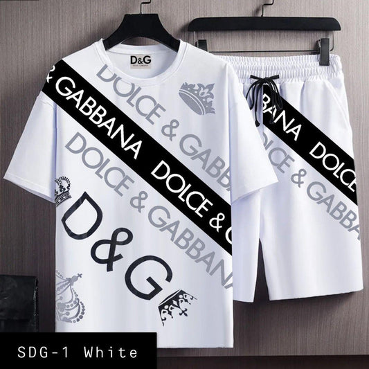 Men's Tshirt & Short set SDG-1 White