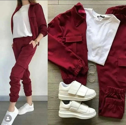 2Pcs Winter Pocket Style Tracksuit WA- 2
