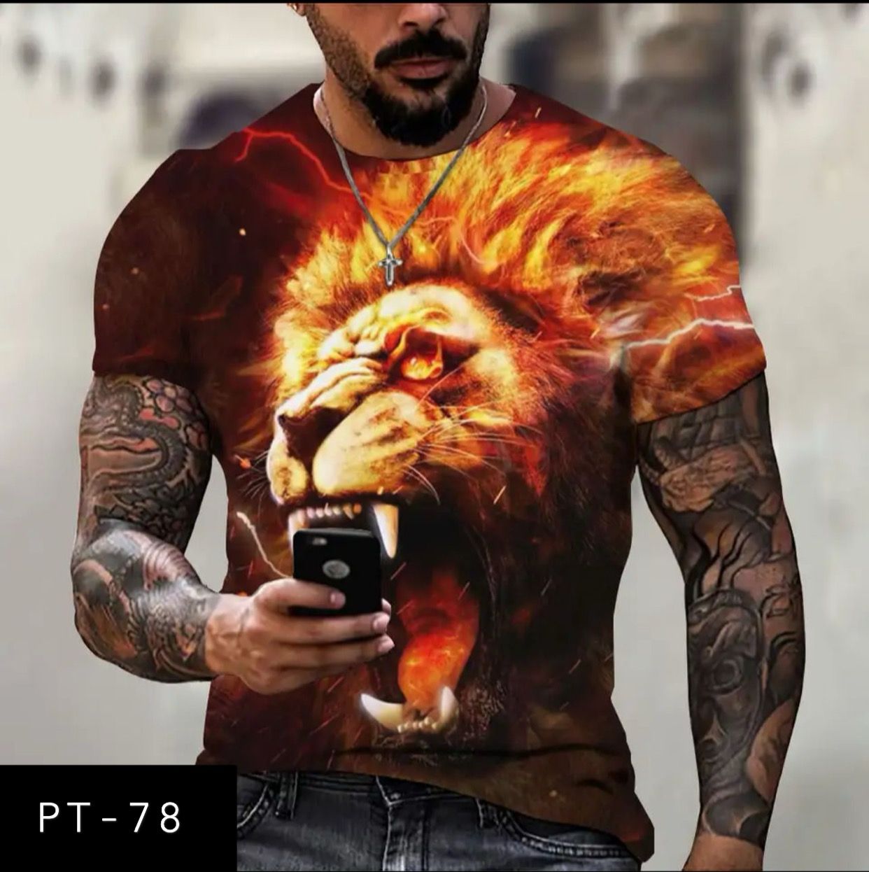 Men's casual 3D T-shirt