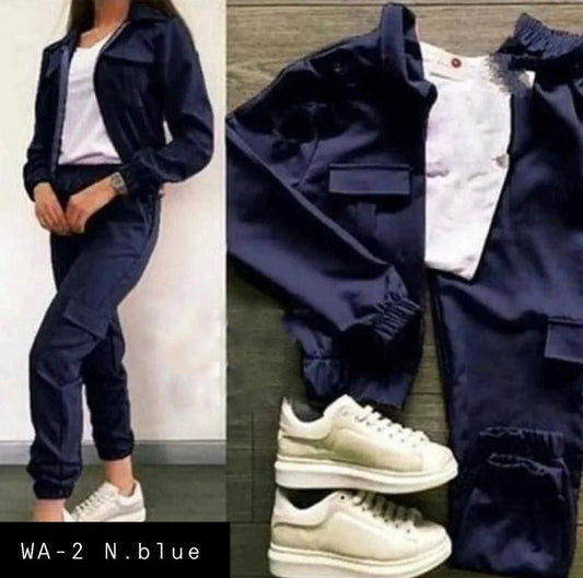 2Pcs Winter Pocket Style Tracksuit WA- 2