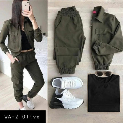 2Pcs Winter Pocket Style Tracksuit WA- 2