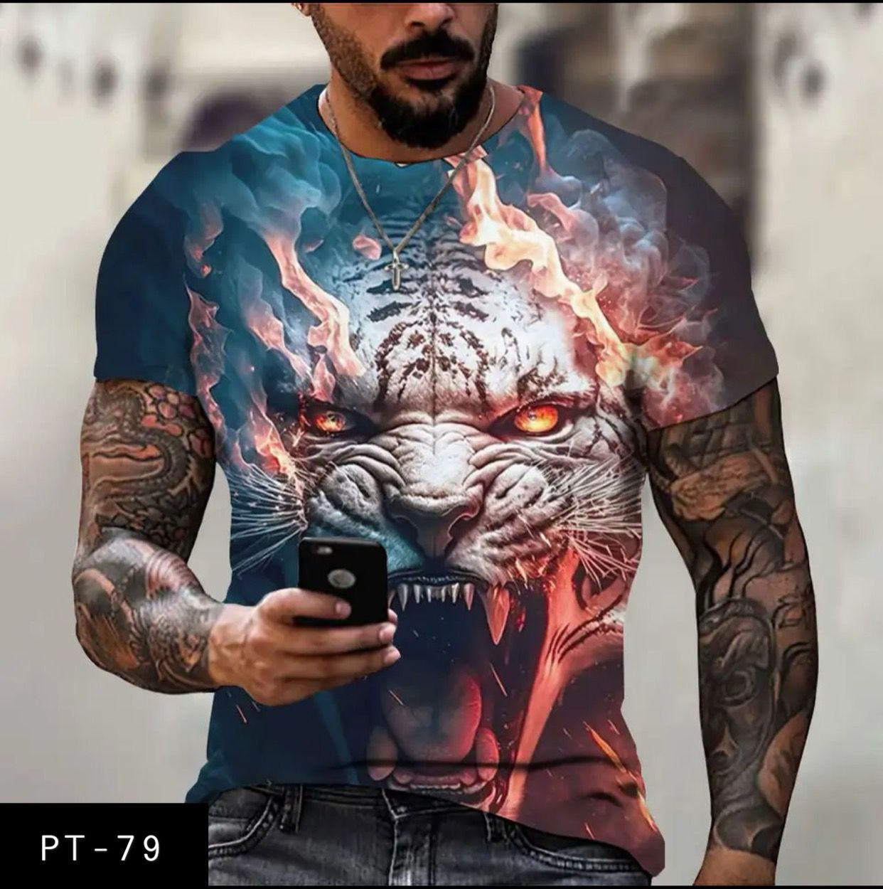 Men's casual 3D T-shirt