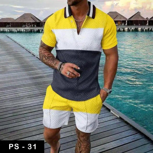 Luxury polo Tshirt & Short suit fashion| PS-31