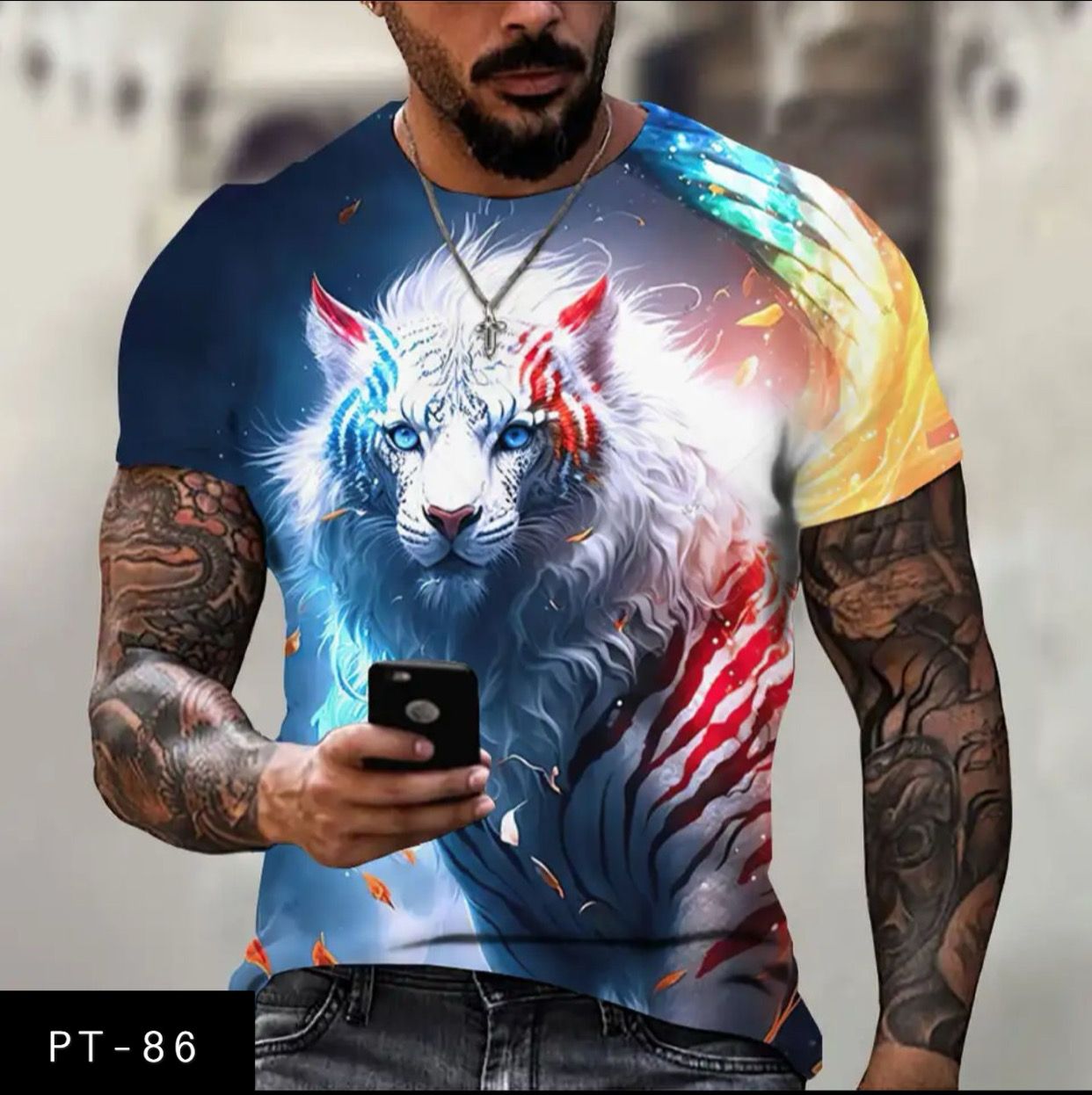 Men's casual 3D T-shirt